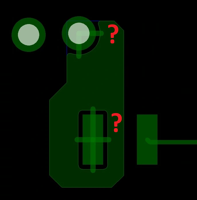 Thermal relief traces