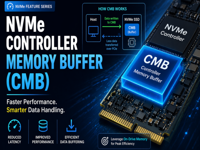 NVMe controller having CMB gives faster performance and smart data handling