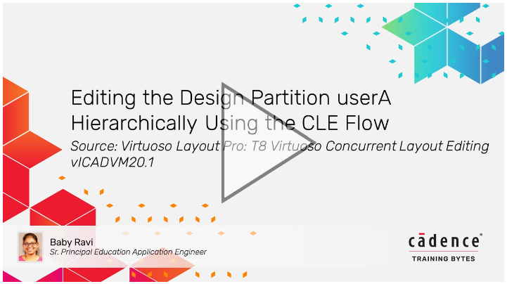  Editing the Design Partition userA Hierarchically Using the CLE Flow