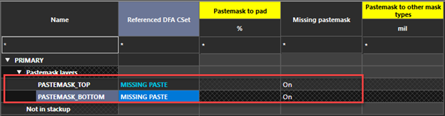 assign missing paste mask CSet