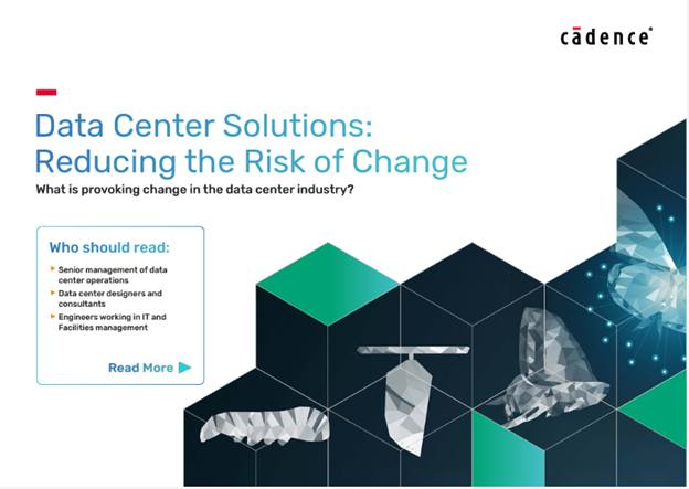 Cover of the eBook with the title that reads, "Data Center Solutions: Reducing the Risk of Change"
