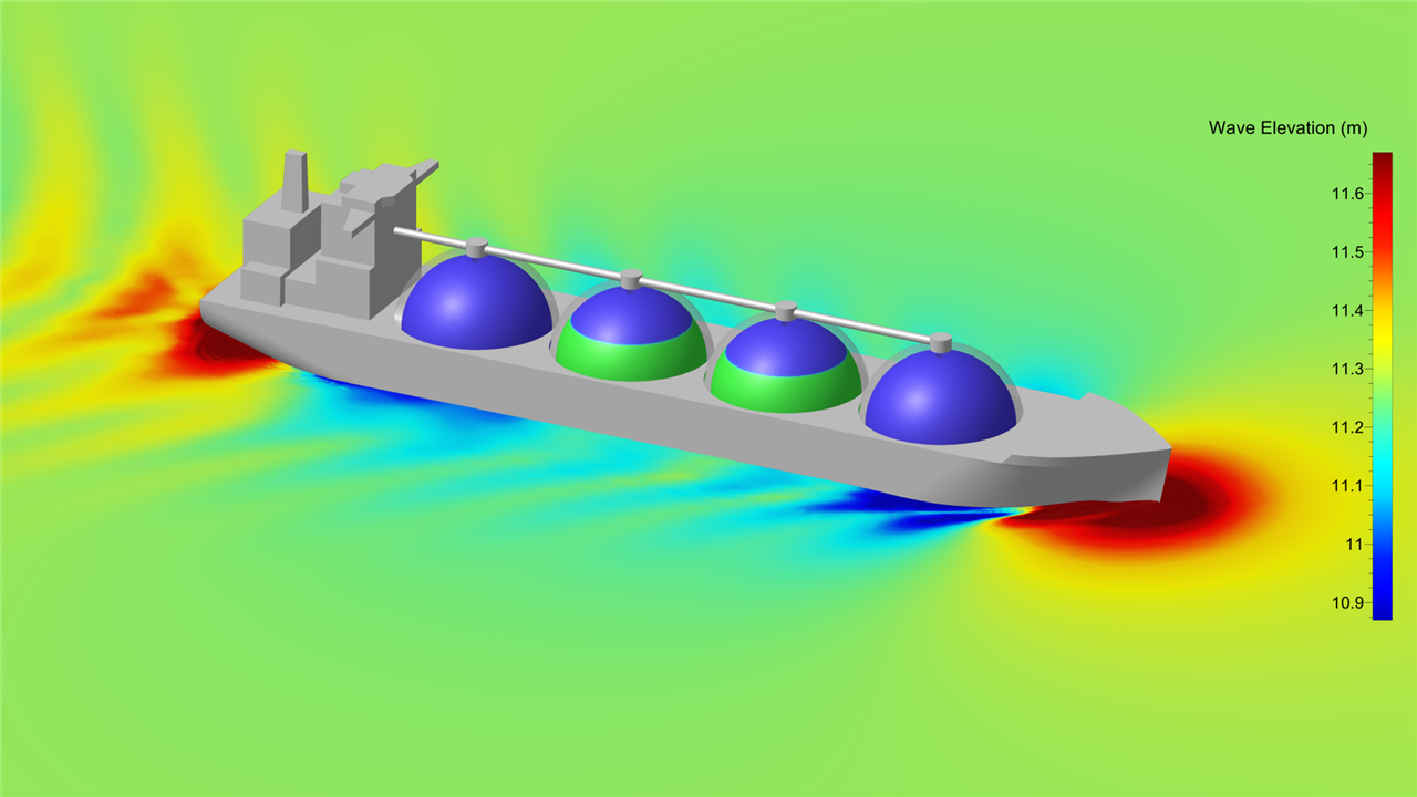 LNG carrier CFD simulation with Fine Marine