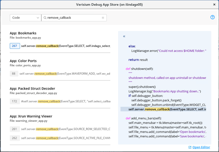 Verisium Debug App Store Example