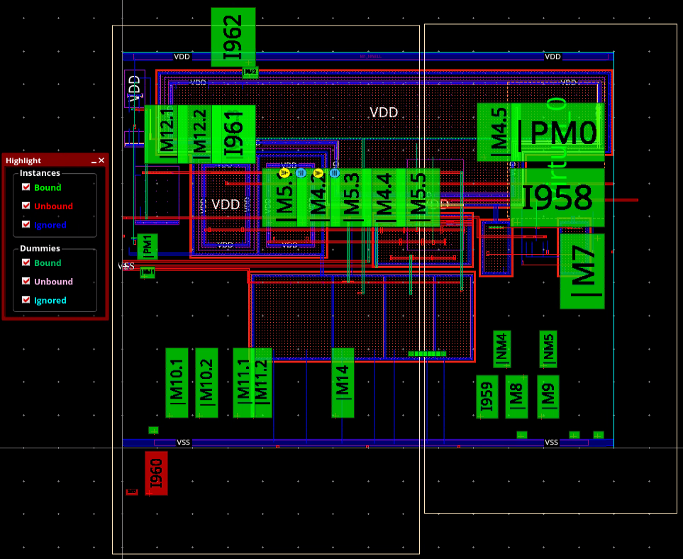 Binding highlights in layout canvas