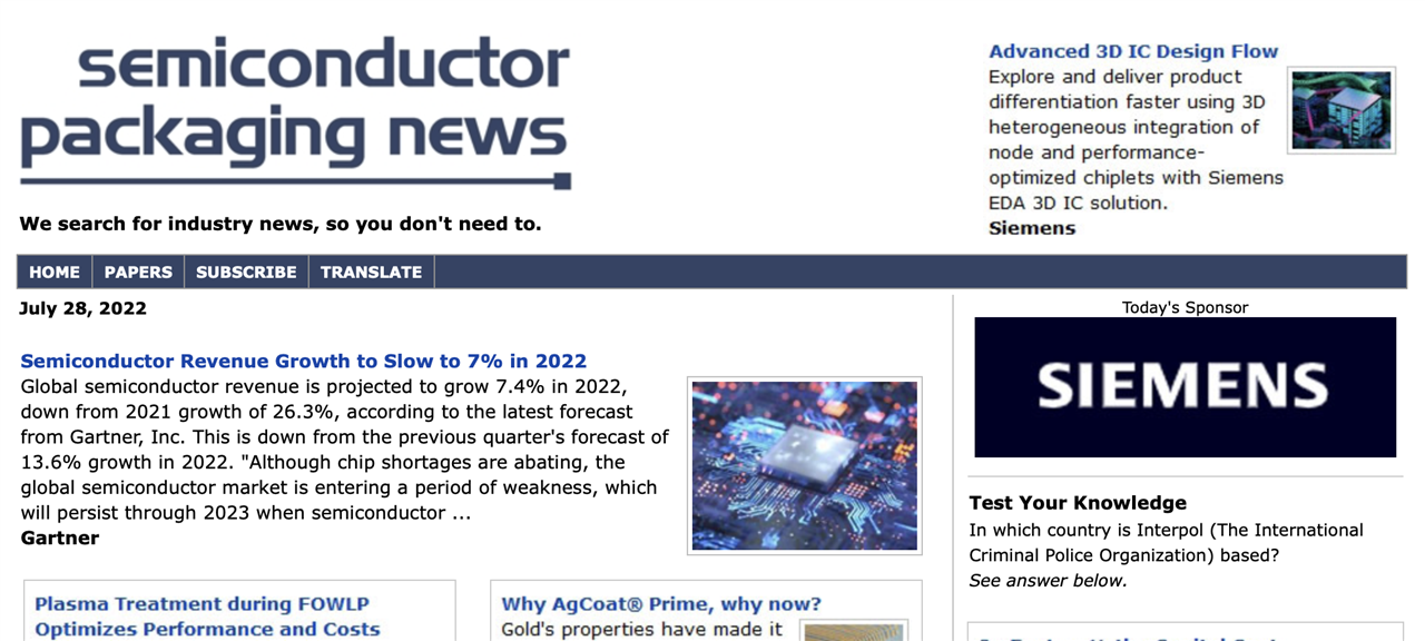 semiconductor packaging news