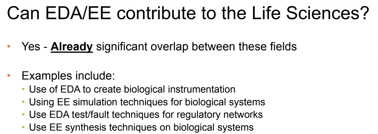 can eda/ee contribute to life sciences