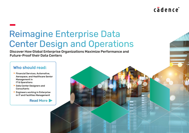 Image of eBook front cover that says Reimagine Enterprise Data Center Design and Operations