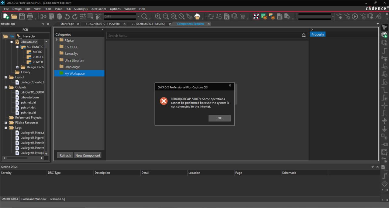 Using Capture CIS 25.1 using ORCAD X professional plus and my license ...