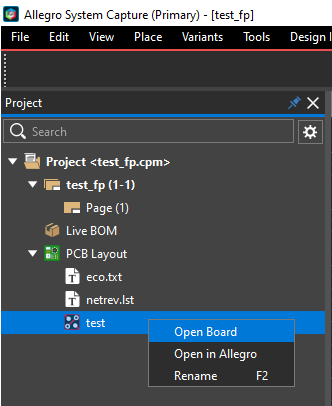 Opening a board file using Integrated Layout Viewer