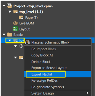 Export Netlist