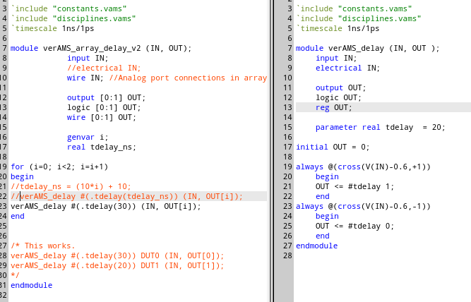  Verilog A AMS Using A For Loop To Instantiate Module Custom IC 