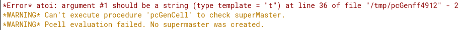 Data type conversion error in the formal argument of pcDefinePCell ...