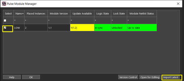 Pulse Module Manager Import Latest