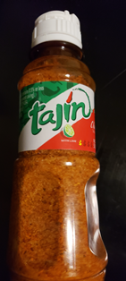 A bottle of Tajin