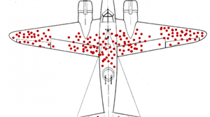 damage to bombers showing survivorship bias
