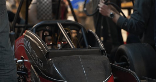 One of Penn Electric Racing's race cars