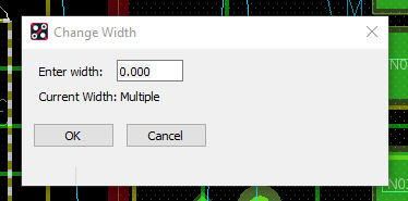This is manually the trace width could be modified