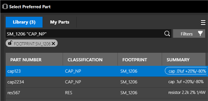  select part