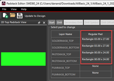 adding missing mask layers to pad