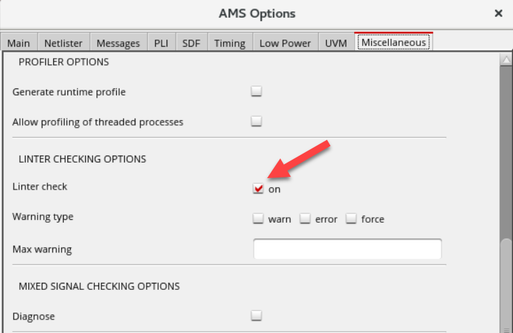 Graphic depicting the AMS Options form