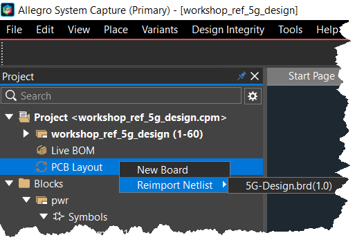  Reimport netlist to synchronize schematic and layout