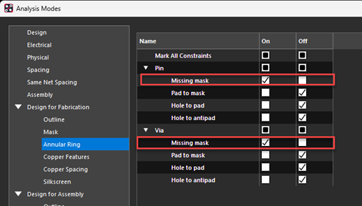 enable missing masks constraints