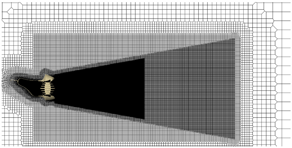 Toyota HVAC view of jet and microphone region mesh