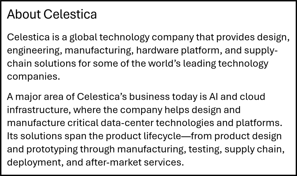 About Celestica